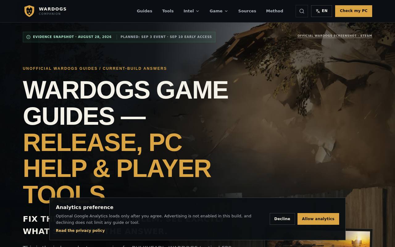 WARDOGS Companion 截图 1