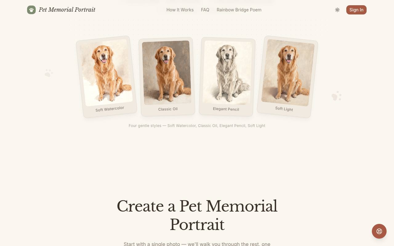 pet memorial portrait 截图 2