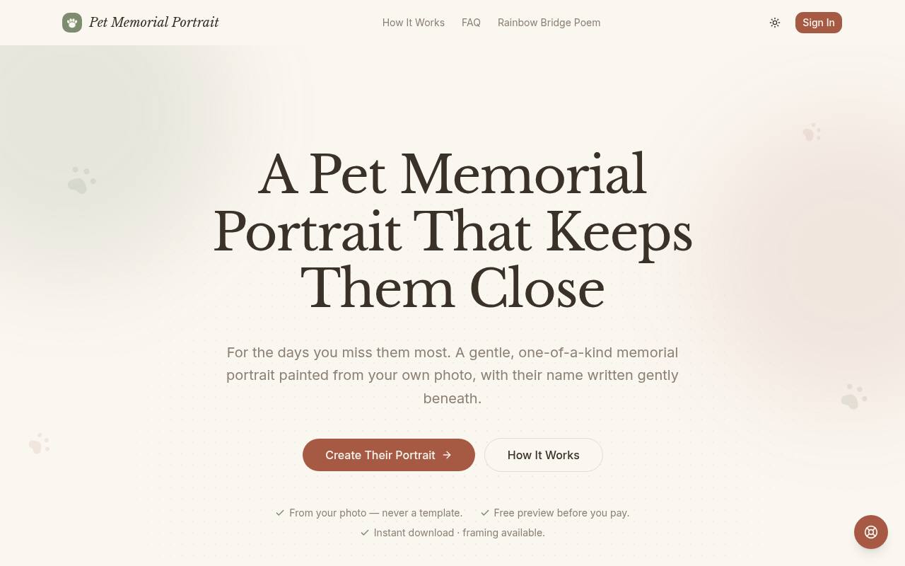 pet memorial portrait 截图 1