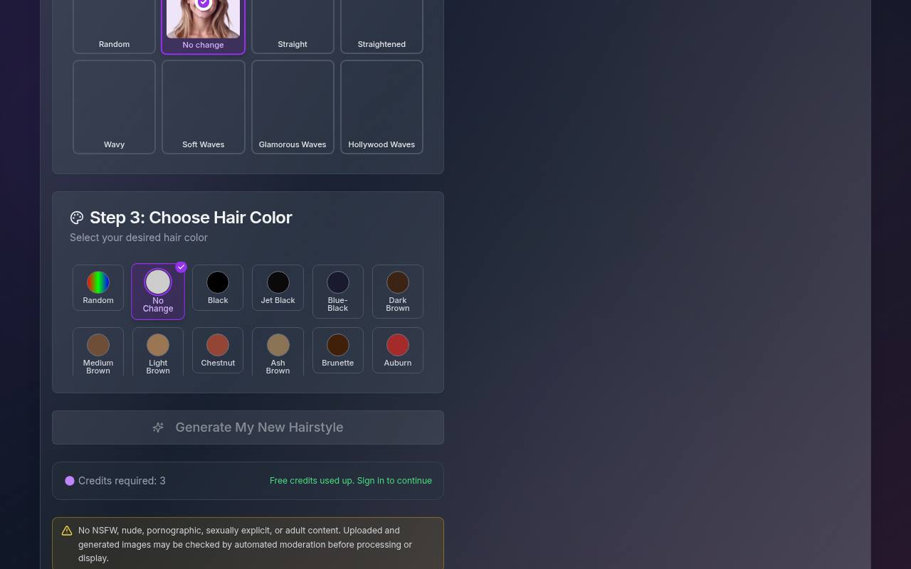 AI Hairstlye Changer 截图 4