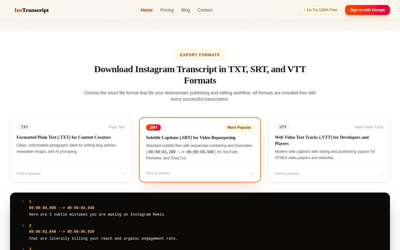Instagram Transcript 截图 4