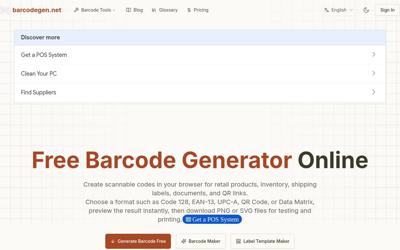 barcodegen.net 截图 1