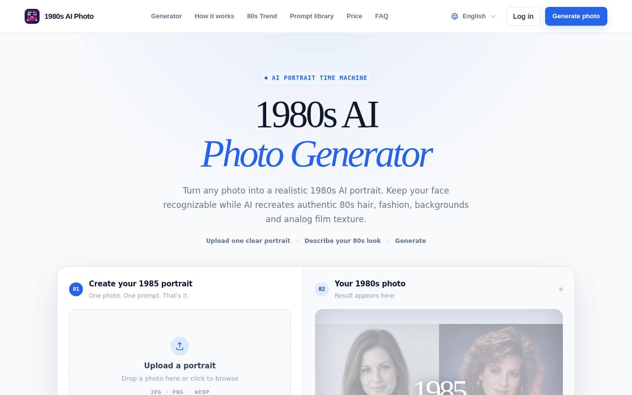 1980s AI Photo 截图 1