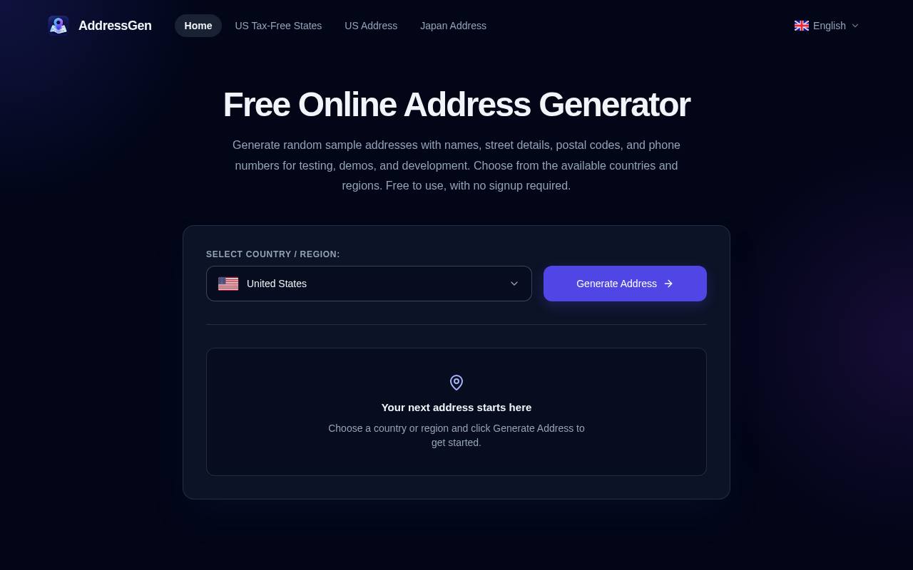 AddressGen 截图 1