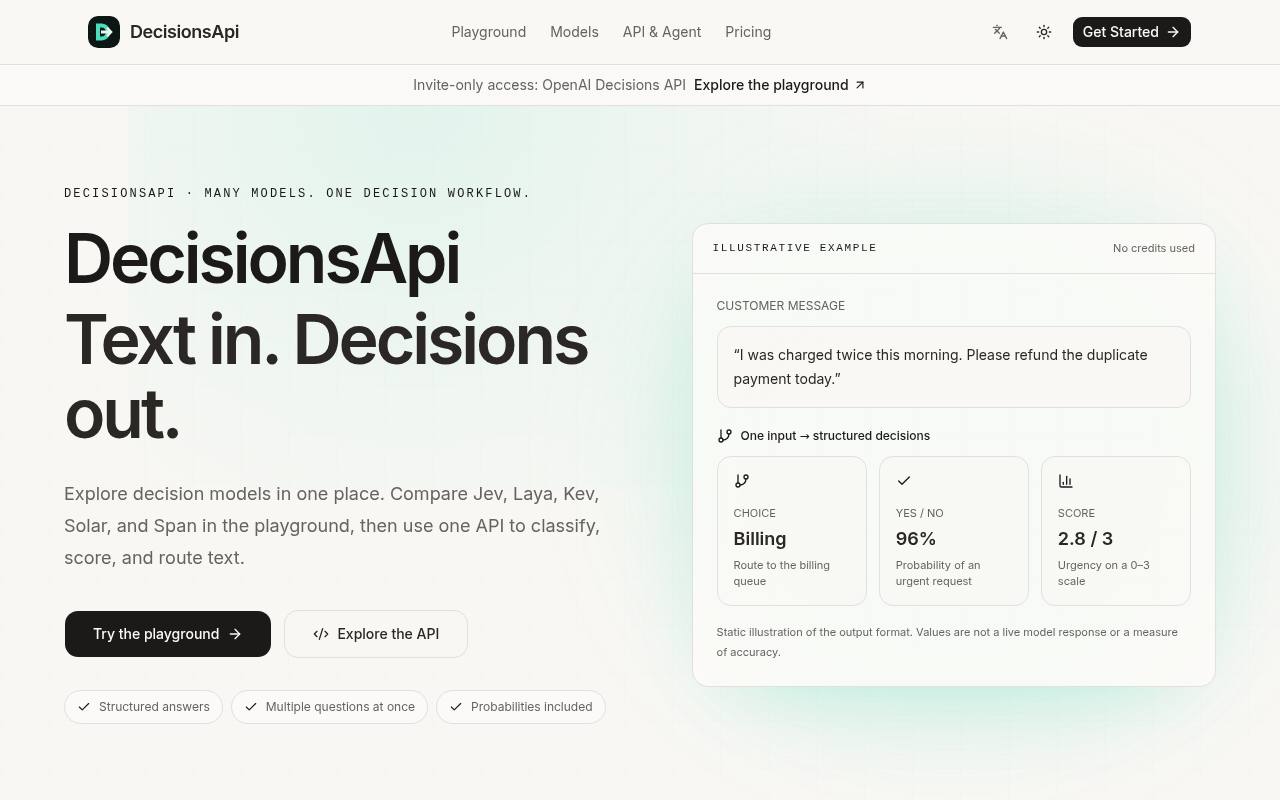 Decisions API 截图 1