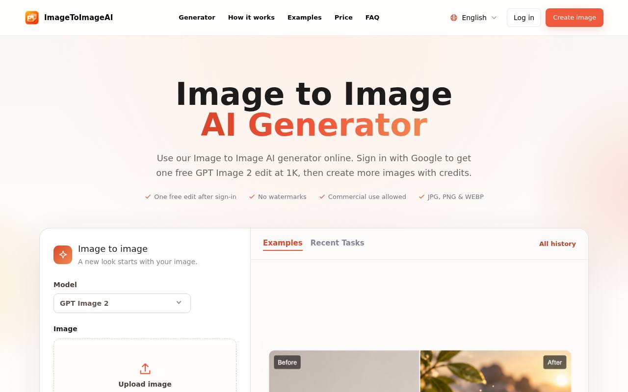 ImageToImageAI 截图 1