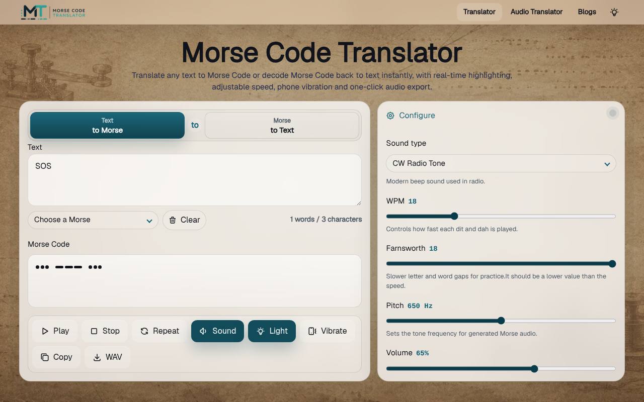 Morse Code Translator 截图 1