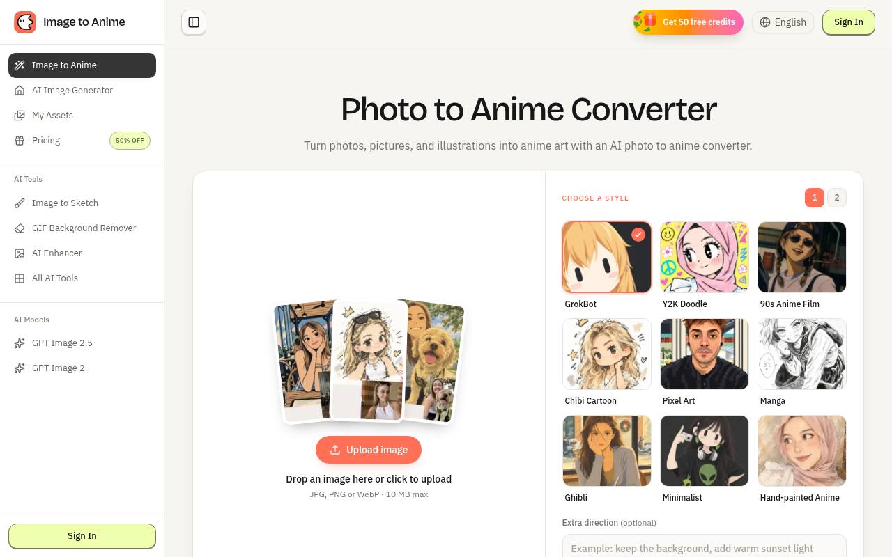 Image to Anime 截图 1
