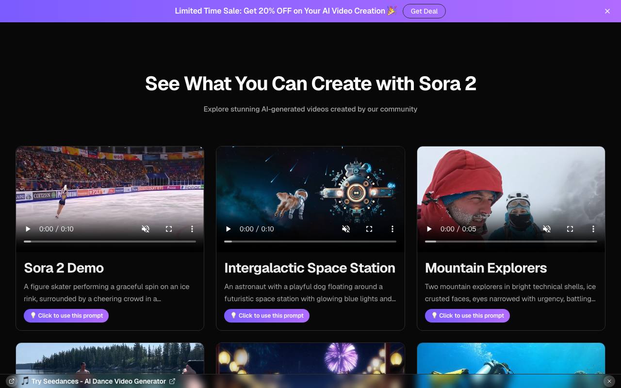 免费 AI 视频生成器 Sora 2 截图 4