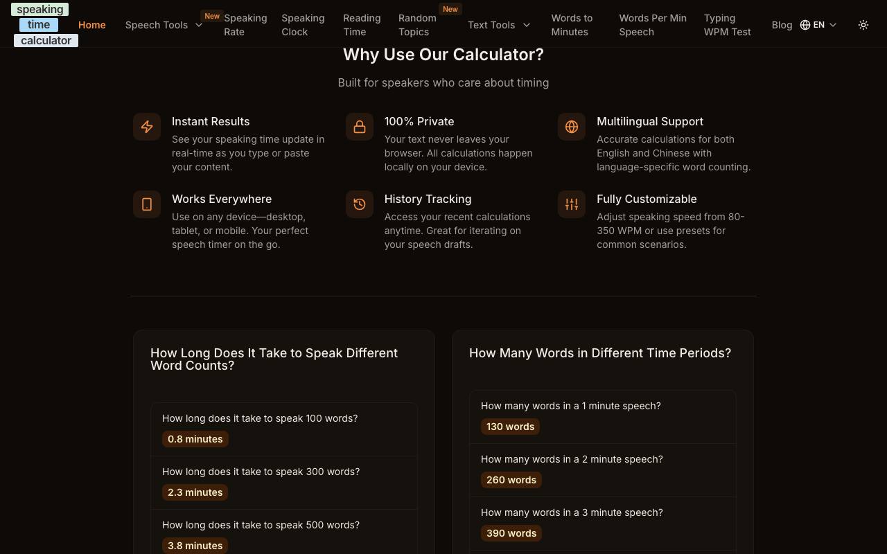Speaking Time Calculator 截图 4