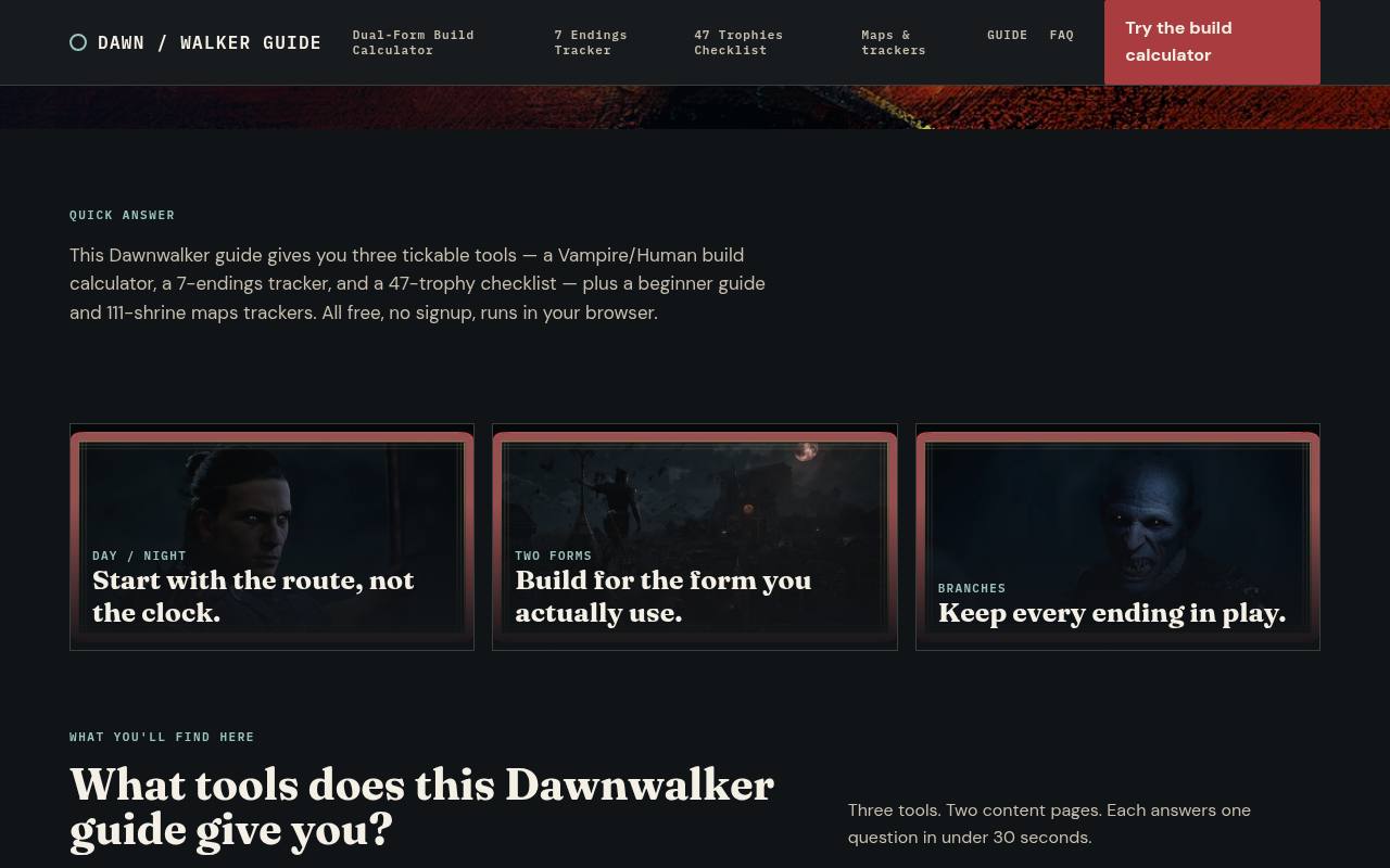 Blood of Dawnwalker Tools 截图 2