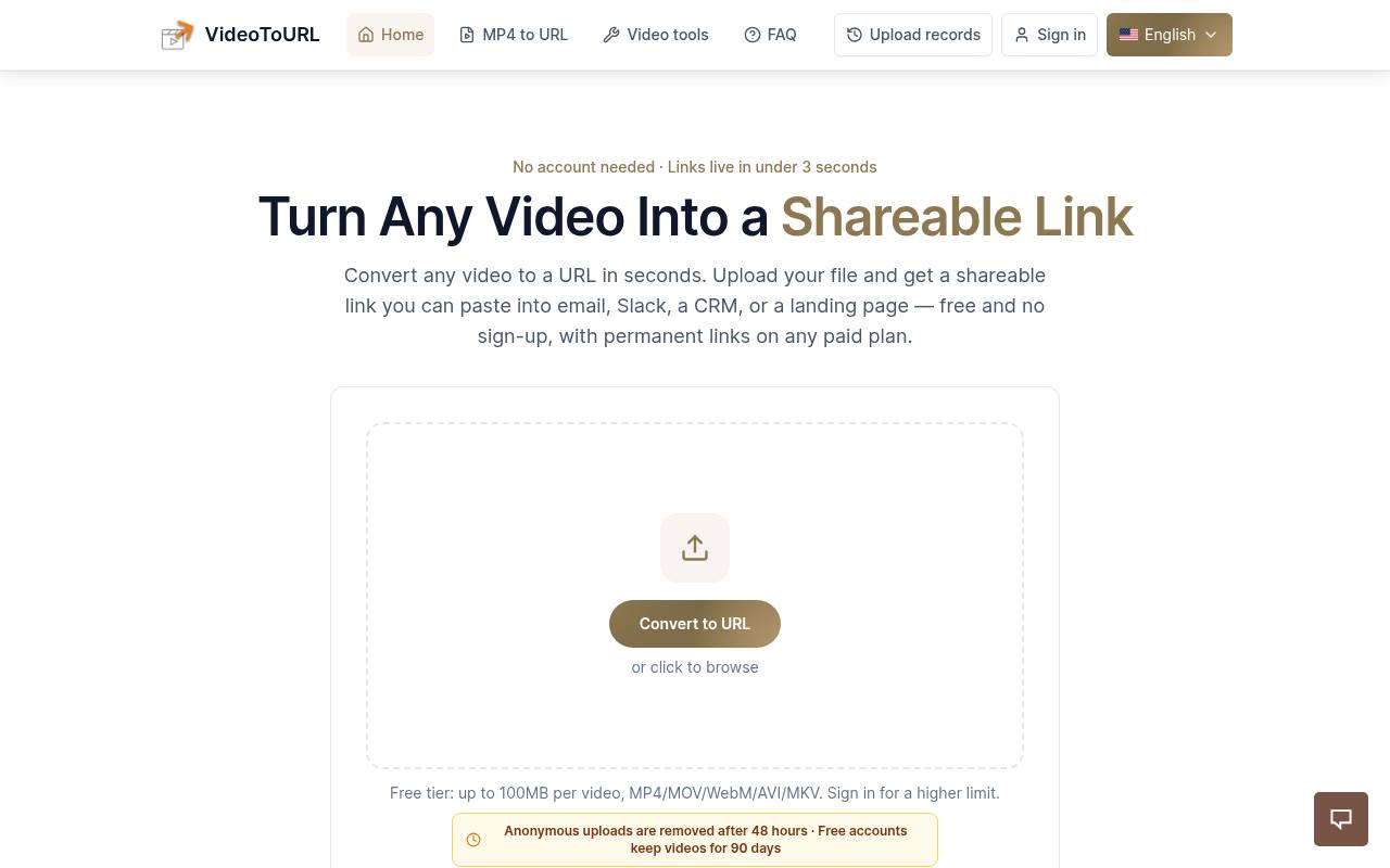 Video to URL 截图 1
